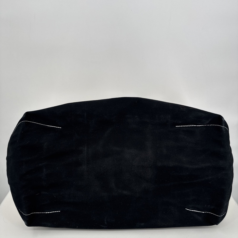 Vintage LL Bean Boat and Tote XL Handle Canvas Bag Natural/Black STIFF Classic - Picture 7 of 11